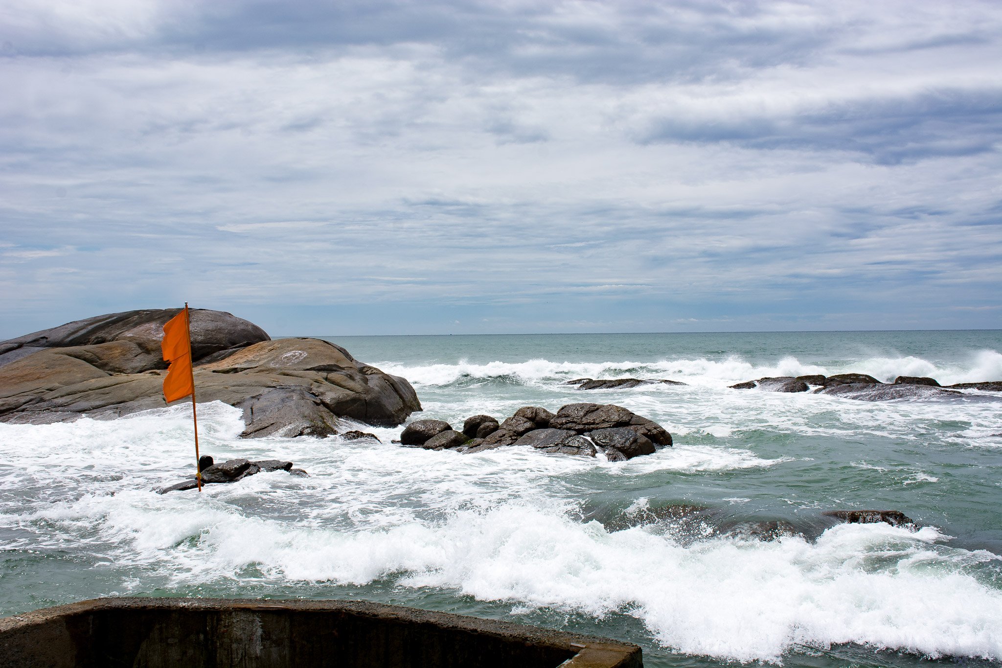 The sacred Triveni Sangam where three oceans converge at Kanyakumari