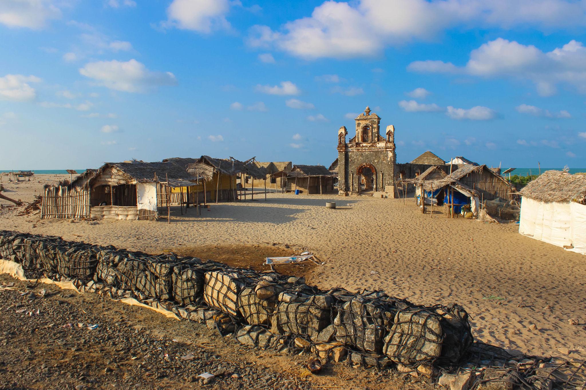 Dramatic coastal landscape of Dhanushkodi